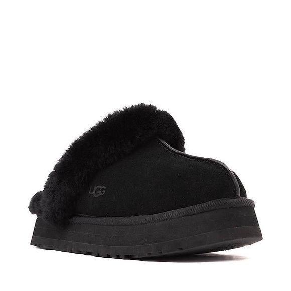 UGG Classic Black Disquette Slippers - Picture 1 of 16